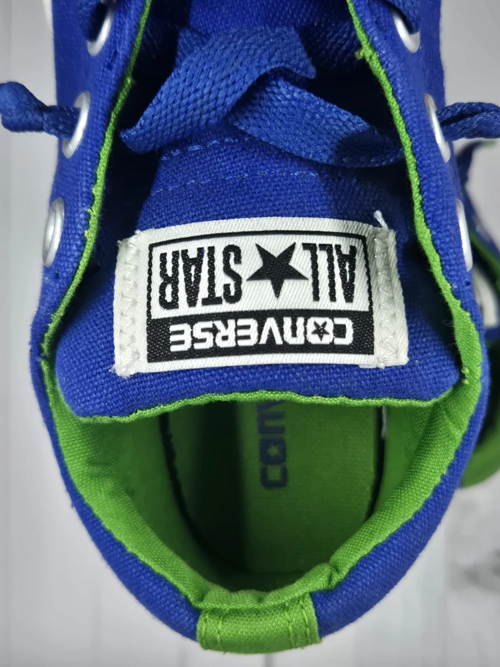 Converse Kids Low Top Sneakers in Blue and Green Sz 13